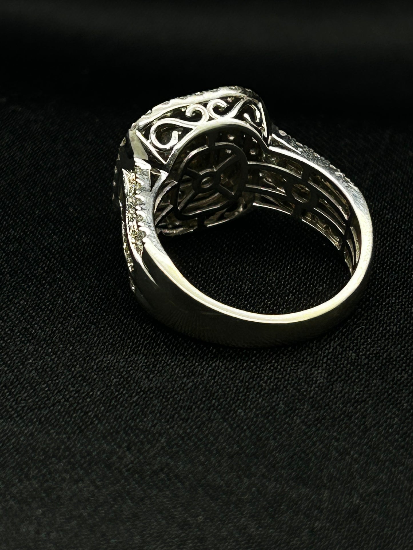 Diamond Cluster 14K White Gold Ring