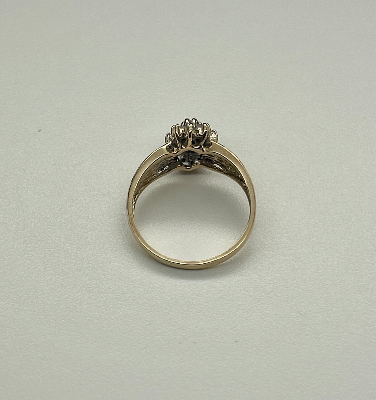 Diamond Cluster 10k Gold Ring