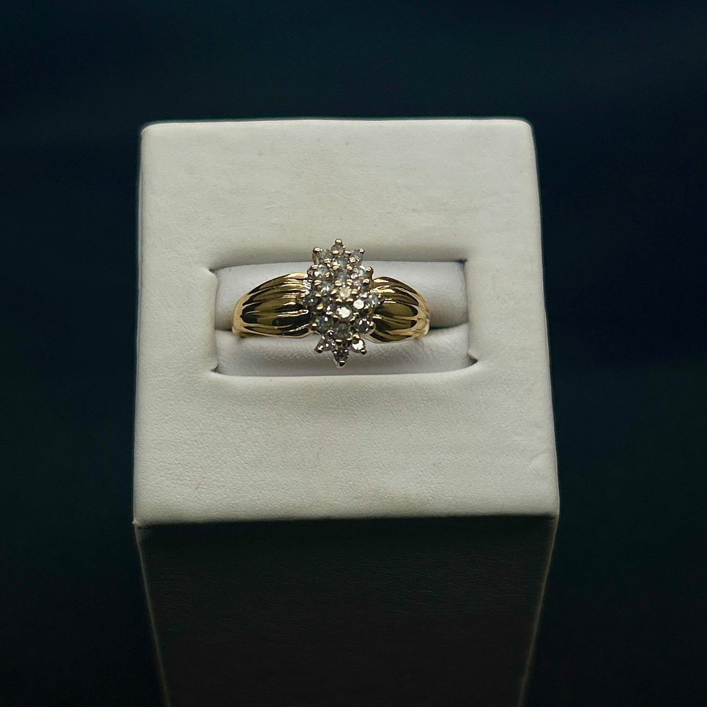 Diamond Cluster 10k Gold Ring