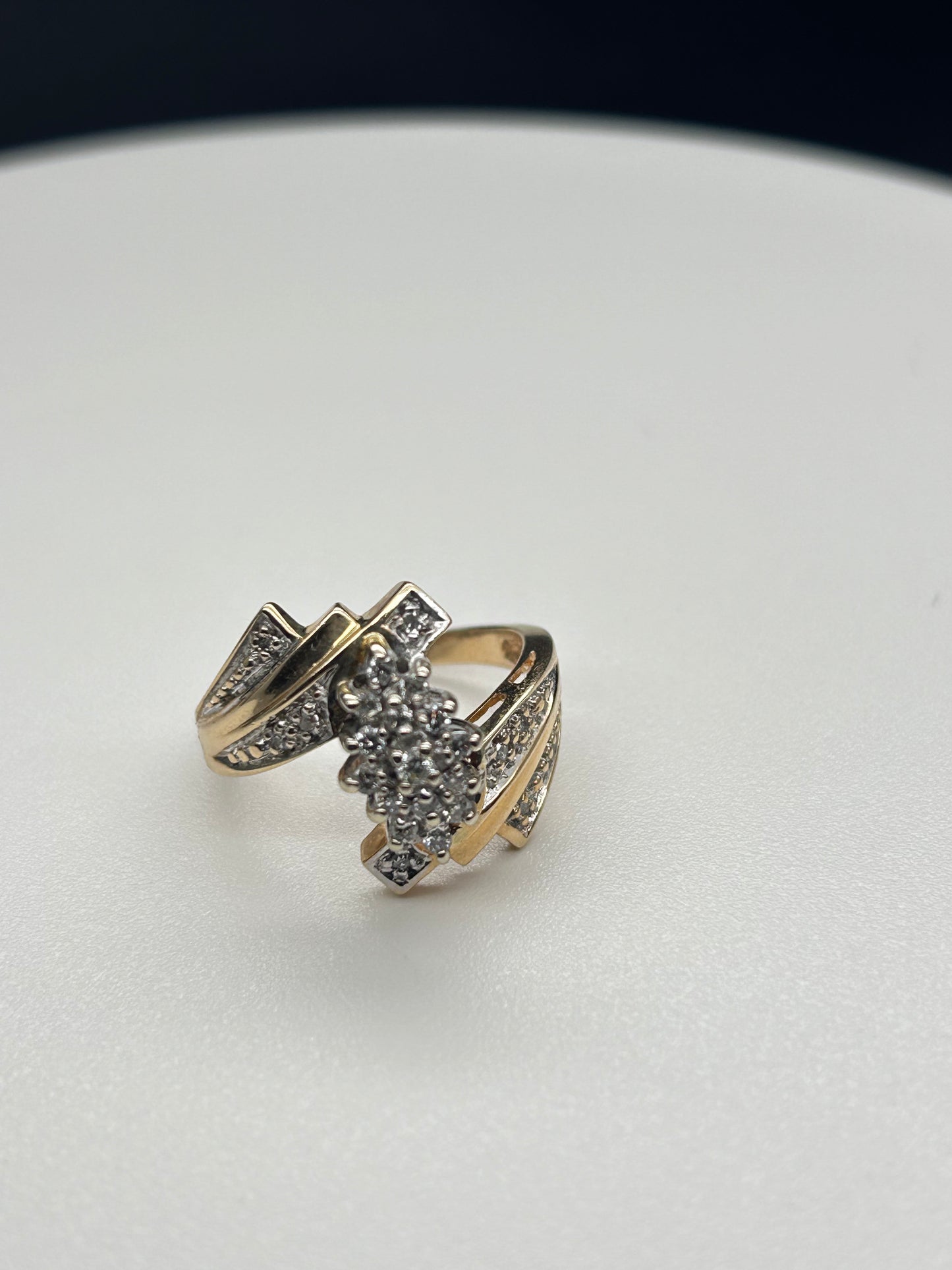 Diamond Cluster 14K Ring