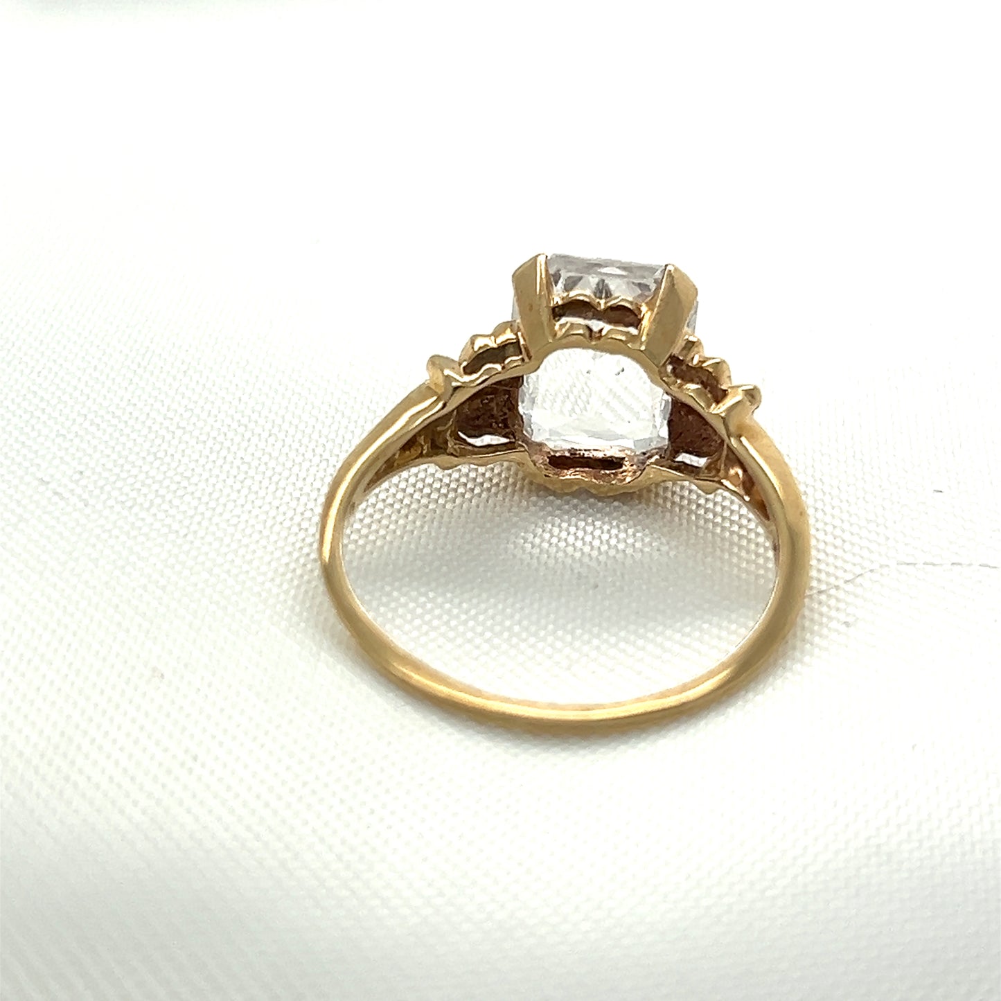 White Topaz 14k Gold Ring