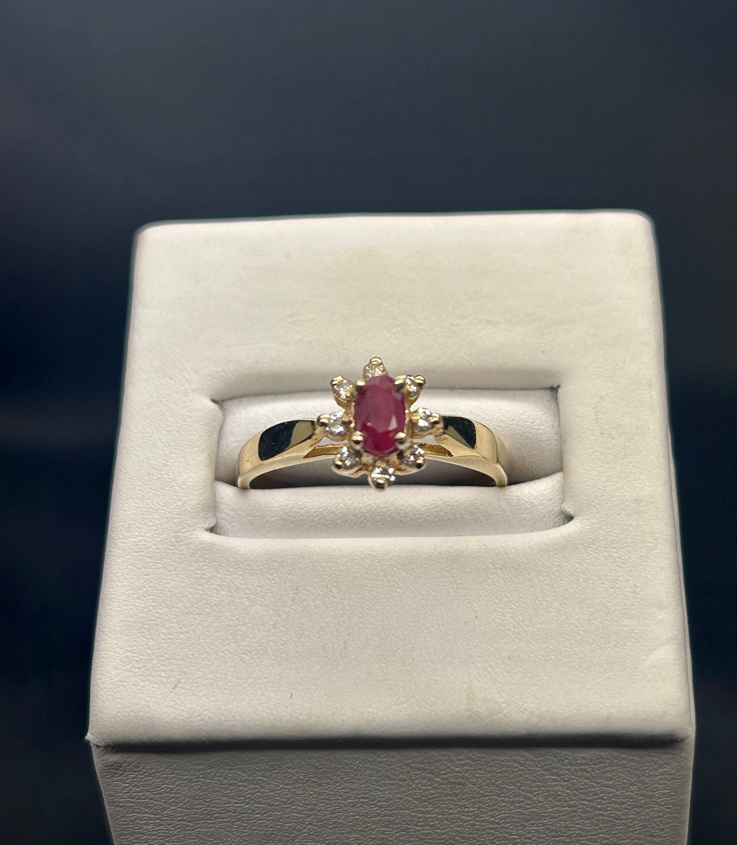 Ruby and Diamond 14k Gold Ring