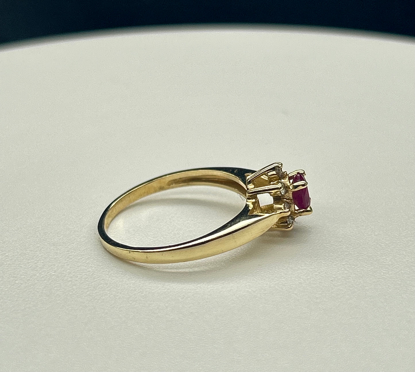 Ruby and Diamond 14k Gold Ring