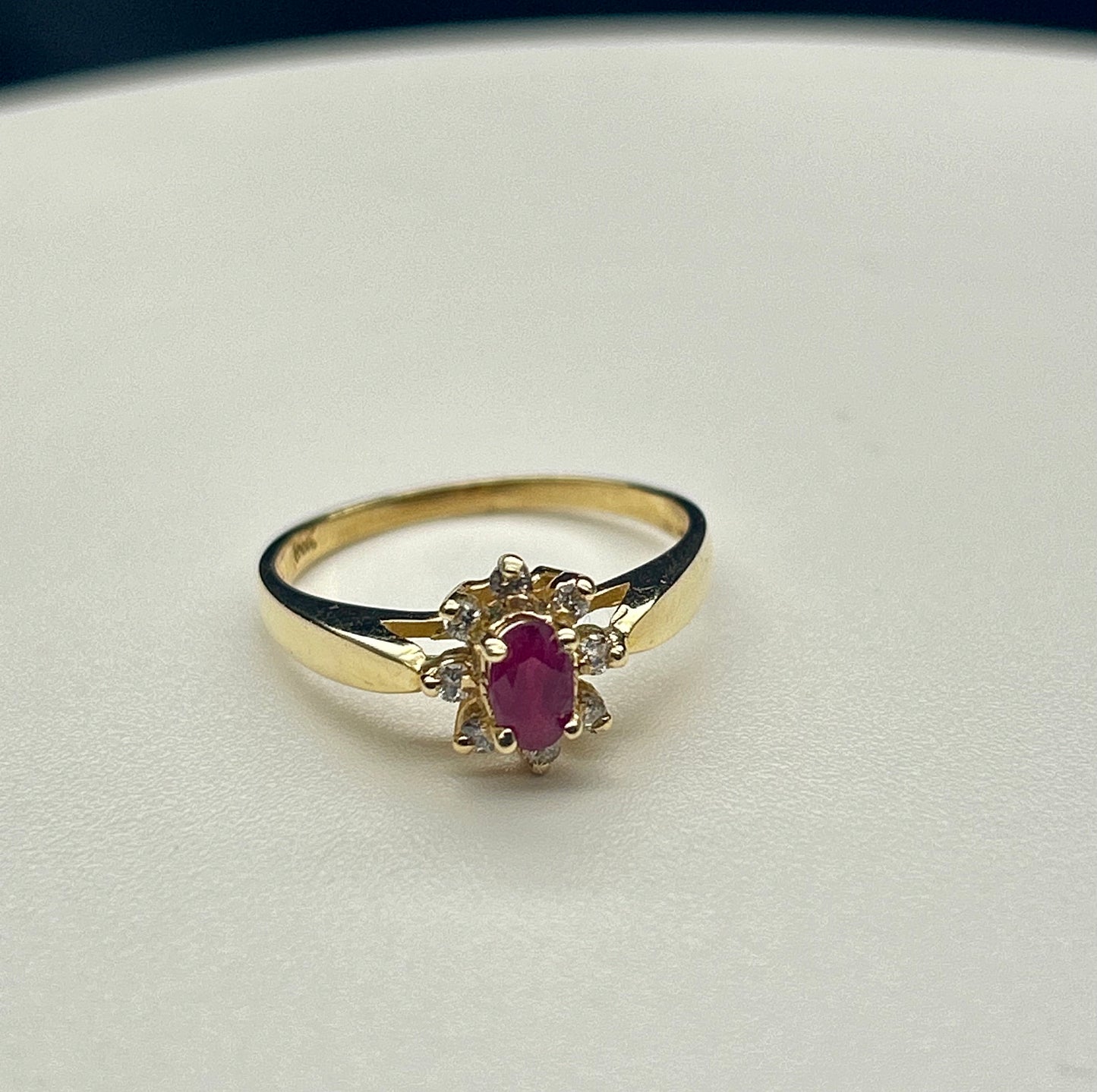 Ruby and Diamond 14k Gold Ring