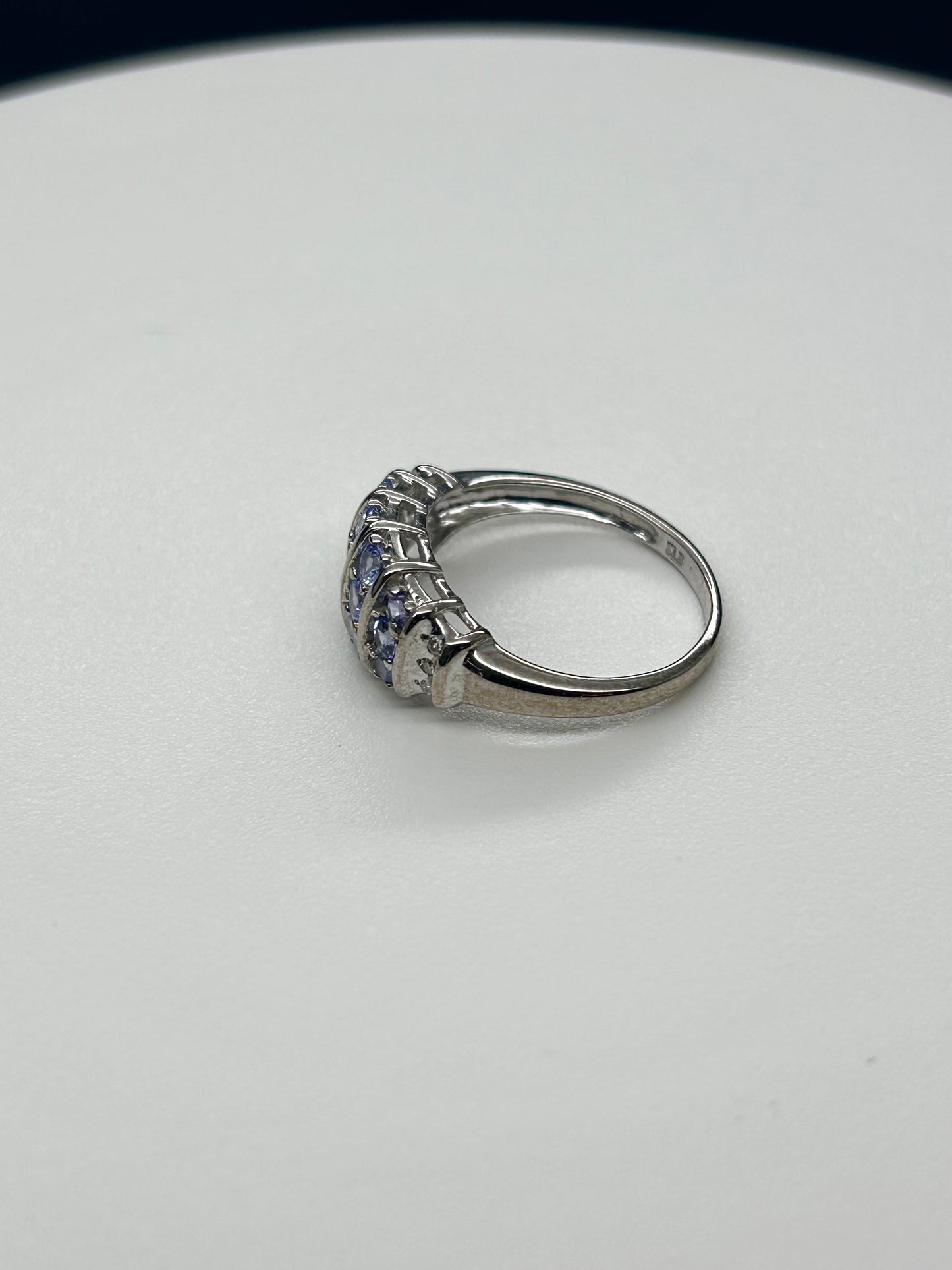 Tanzanite and Diamond 10K White Gold Ring